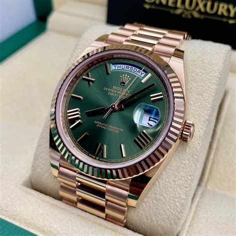 rolex date day green|rolex day date 40 228235.